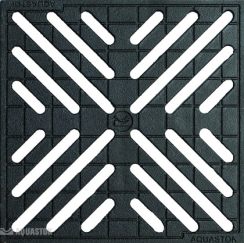 Решетка чугунная щелевая для дождеприемника 300х300 